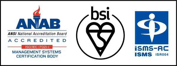 ISMS認証バッジ ANAB BSI ISMS-AC
